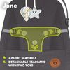 Lionelo June Babywippe für Neugeborene bis 9 kg, bequemer Stuhl mit natürlicher beruhigender Bewegung, ergonomische Rückenstütze, 3-Punkt-Sicherheitsgurt, weiches atmungsaktives Gewebe, leicht & Bild 3