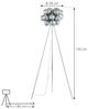 Lucande Stehlampe Diborah, Glas Alu IP20, 3x8 W LED Bild 4