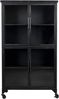 Schwarze Vintage Vitrine Kommode FERRE L Bild 3