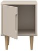 Forte Sherbrooke Nachtschrank 50, moderner Skandi-Stil, leichte Montage Dank EasyKlix by Forte, Tür mit Griffmulde, hohe Füße, Holzwerkstoff, Kaschmir Beige, 44,8 cm breit x 57,8 cm hoch x 43 cm tief Bild 5