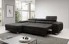 Designer Sofa Melinda mit Schlaf- und Klappfunktion Samt Anthrazit Links Bild 4