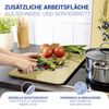 WENKO Herd-Abdeckplatte Universal Modell Kornblumen, Glas, (Set, 2 tlg), Herdabdeckung für alle Herdarten, kratzfest, mit rutschfesten Füßen Bild 4