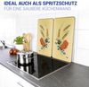 WENKO Herd-Abdeckplatte Universal Modell Kornblumen, Glas, (Set, 2 tlg), Herdabdeckung für alle Herdarten, kratzfest, mit rutschfesten Füßen Bild 5