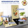 WENKO Herd-Abdeckplatte Universal Modell Kornblumen, Glas, (Set, 2 tlg), Herdabdeckung für alle Herdarten, kratzfest, mit rutschfesten Füßen Bild 2