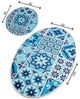 Badezimmerteppich-Set, 2-teilig, Mosaik, Blau Bild 3