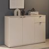 Forte GANYMEDE Sideboard 120, minimalistische Kommode, 3-türig, 1 Schublade, Holzwerkstoff, Wohn-/Schlafzimmer, Kaschmir Beige, 119,8 cm breit x 82,3 cm hoch x 34,1 cm tief Bild 2