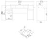 Dmora - Schreibtisch Mezzani, Arbeitstisch mit 1 Tür und 1 Schublade, ideal für Büro und Gaming, 171x62 h89 cm, Grau Bild 4
