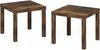 Furinno Klassischer Heimischer Quadratischer Beistelltisch, Set von 2, Bernstein-Kiefer Bild 5