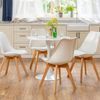 MEUBLE COSY Runder Esstisch Klein Tisch Küchentisch Esszimmertisch 2-4 Personen für Küche, Wohnzimmer, Büro, 80 x 80 x 73 cm, Weiß Bild 2