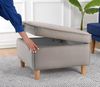 Hocker, 'Roscen', 43 x 63 x 63, Braun Bild 4