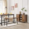 Vasagle Sideboard mit offenen Regalfächern, Holz / Stahl vintagebraun-schwarz, 100 x 35 x 70 cm (L x B x H) Bild 4