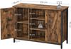 Vasagle Sideboard mit offenen Regalfächern, Holz / Stahl vintagebraun-schwarz, 100 x 35 x 70 cm (L x B x H) Bild 3