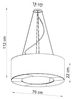 Pendelleuchte, Schwarz, Weiß, Glas, Stoff, Stahl, H 110 cm Bild 2