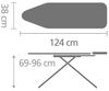 Brabantia Bügelbrett Bügeltisch B, 124 x 38 cm, Dst-Ablage Solide, Bügelfläche 124x38 cm, Fairtrade-zertifiziert Bild 5