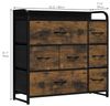 YITAHOME Kommode,Kommode mit 7 Schubladen,Schrank,Stoffschubladen mit Griffen,Metallgestell,Dauerhaft,Rustikal Braun Bild 3