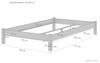 ERST-HOLZ Bett Extra Breites Einzelbett 120 x 200 Futon mit Rost, Buchefarblos lackiert Bild 3