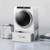 DanDiBo Waschmaschinen Untergestell mit Schublade Metall Weiß 96502 Waschmaschinenunterschrank Waschmaschinensockel Erhöhung Podest Modern Gummiert Bild 4