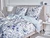 Bettwäsche-Set Blumenmuster BALLARD 155x220 cm Baumwoll-Satin Blau Bild 2