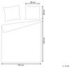 Bettwäsche-Set Blumenmuster BALLARD 155x220 cm Baumwoll-Satin Blau Bild 3