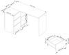 Eck-Schreibtisch B-16 mit 3 Schubladen und 2 Ablagen | Schreibtisch | ecktisch | Eck Schreibtisch für Home Office | Einfache Montage | B124 x H77 x T85, 48 kg Sonoma Eiche Bild 3