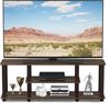 Furinno Entertainment/TV-Regal mit unterschiedlichen Ablageflächen, Walnuss/Braun, 29. 72x111. 25x41. 15 cm Bild 3