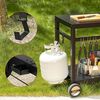 Royal Gourmet Grillwagen Grilltisch Outdoor Beistelltisch Garten Trolley Outdoorküche Multifunktioneller Arbeitstisch Werkbank für Outdoor BBQ Servierwagen Arbeitsplatte 85x50 cm Bild 5