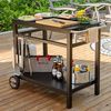 Royal Gourmet Grillwagen Grilltisch Outdoor Beistelltisch Garten Trolley Outdoorküche Multifunktioneller Arbeitstisch Werkbank für Outdoor BBQ Servierwagen Arbeitsplatte 85x50 cm Bild 2