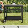Royal Gourmet Grillwagen Grilltisch Outdoor Beistelltisch Garten Trolley Outdoorküche Multifunktioneller Arbeitstisch Werkbank für Outdoor BBQ Servierwagen Arbeitsplatte 85x50 cm Bild 3