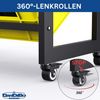 DanDiBo Getränkekistenregal 6 Kisten mit Gitter Haken Rollen Metall Schwarz 96652 Getränkeregal Kistenregal Getränke Regal Behälter Bild 3