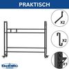 DanDiBo Getränkekistenregal 6 Kisten mit Gitter Haken Rollen Metall Schwarz 96652 Getränkeregal Kistenregal Getränke Regal Behälter Bild 5