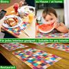 ANRO Platzset DEIN Platzdeckchen Servierdeckchen Soft Tischset Tellerunterleger, (Einzelstück, 1-St, einzelverpackt), Glatt, leichte Narbung 50x35 cm Mosaik Bild 3