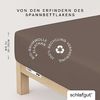 Schlafgut 'Pure' Spannbettlaken, Gummizug: rundum, für Matratzen bis 30cm Höhe, Bio-Baumwolle mit Elasthan, Sand Deep, XL 180x200 cm - 200x220 cm Bild 2
