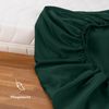 Blumtal® Spannbettlaken 150x200 cm - Bettlaken 150x200 aus Microfaser - Oekotex zertifiziertes Spannbetttuch 150x200 cm / 150x200 Spannbettlaken - Leintuch 150x200 cm - Bettspanntuch - Dunkelgrün Bild 5