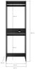furnling Waschmaschinenumbauschrank Fira (1-St) 1 Kleiderstange, 2 offene Fächer, Höhe 196 cm, anthrazit Nachbildung Bild 3