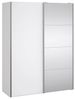 Dmora - Kleiderschrank 2 Türen Diandra, Schlafzimmermöbel, Schrank, Garderobe, 150x61 h200 cm, Weiß Bild 3