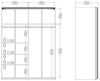 Dmora - Kleiderschrank 2 Türen Diandra, Schlafzimmermöbel, Schrank, Garderobe, 150x61 h200 cm, Weiß Bild 2