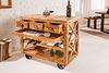 riess-ambiente Servierwagen BODEGA 86cm natur / schwarz, (Einzelartikel, 1 St), Küche · Massivholz · mit Weinregal · Barschrank Bild 3