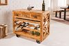 riess-ambiente Servierwagen BODEGA 86cm natur / schwarz, (Einzelartikel, 1 St), Küche · Massivholz · mit Weinregal · Barschrank Bild 2