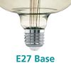 Eglo 12598 Vintage special smoky LED Leuchtmittel E27 schwarz-transparent L:20 Ø:14cm 3000K dimmbar Bild 3