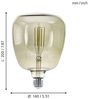 Eglo 12598 Vintage special smoky LED Leuchtmittel E27 schwarz-transparent L:20 Ø:14cm 3000K dimmbar Bild 4
