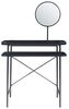 Schminktisch Hjelmeland mit Spiegel 129x80x44 cm Schwarz [en. casa] Bild 5