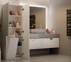 MAGOWA Badkommode Hochschrank Badezimmerschrank funktional H174 cm x B60 cm x T30 cm, Das grifflose TIP-ON Öffnungssystem Bild 2