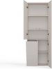 MAGOWA Badkommode Hochschrank Badezimmerschrank funktional H174 cm x B60 cm x T30 cm, Das grifflose TIP-ON Öffnungssystem Bild 5