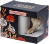 Totenkopf Tasse mit Skelett Henkel Bild 2