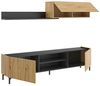 DEKIT GRUPO RIMOBEL TASS TV-Wohnzimmer-Zusammensetzung, Melamin, Graphit und Nordic, 180 x 183 x 35 cm Bild 3