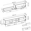 DEKIT GRUPO RIMOBEL TASS TV-Wohnzimmer-Zusammensetzung, Melamin, Graphit und Nordic, 180 x 183 x 35 cm Bild 5