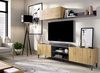 DEKIT GRUPO RIMOBEL TASS TV-Wohnzimmer-Zusammensetzung, Melamin, Graphit und Nordic, 180 x 183 x 35 cm Bild 2