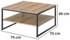 moebel-dich-auf Couchtisch KUBUS (in Evoke Eiche Dekor, quadratisch, Metallgestell), (BxHxT) 75x40x75 cm Bild 3