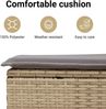 vidaXL 9-tlg. Garten-Sofagarnitur mit Kissen Beige Poly Rattan 3257032 Bild 5