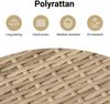 vidaXL 9-tlg. Garten-Sofagarnitur mit Kissen Beige Poly Rattan 3257032 Bild 4